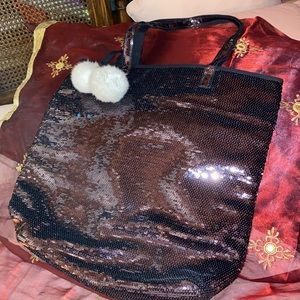 Victoria’s Secret Black Hologram sequence tote